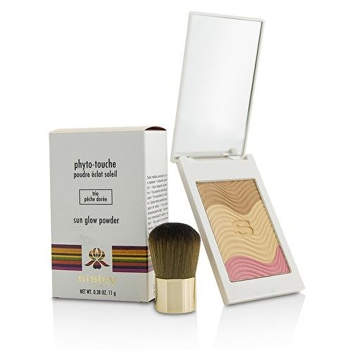 סיסלי פודרה משזפת לזוהר וחיוניות העור Sisley Phyto Touche Sun Glow Powder With Brush - Trio Peche Doree Bronzer