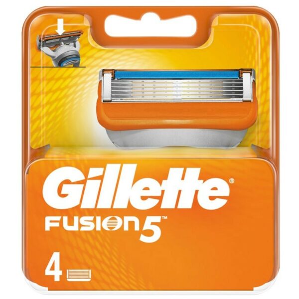 סכיני גילוח גילט פיוזן 5 , 4 יח' Gillette fusion 5 4 pices