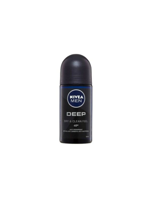 ניואה דאו רול לגבר דיפ 50 מ"ל Nivea Men Deo Roll on DEEP 50ml