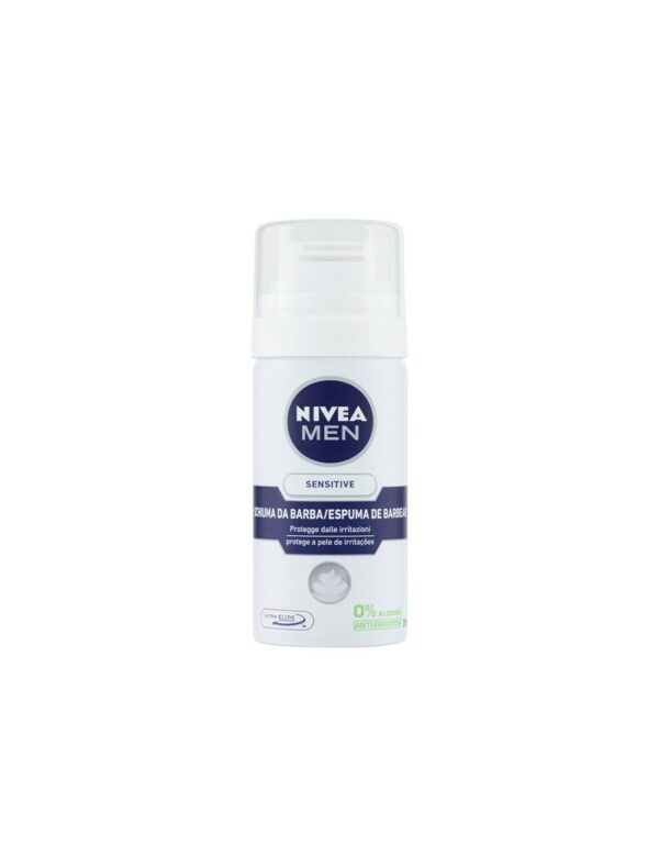 ניואה קצף גילוח לעור רגיש 35מ"ל Nivea Men Shaving Foam Sensitive 35 ml