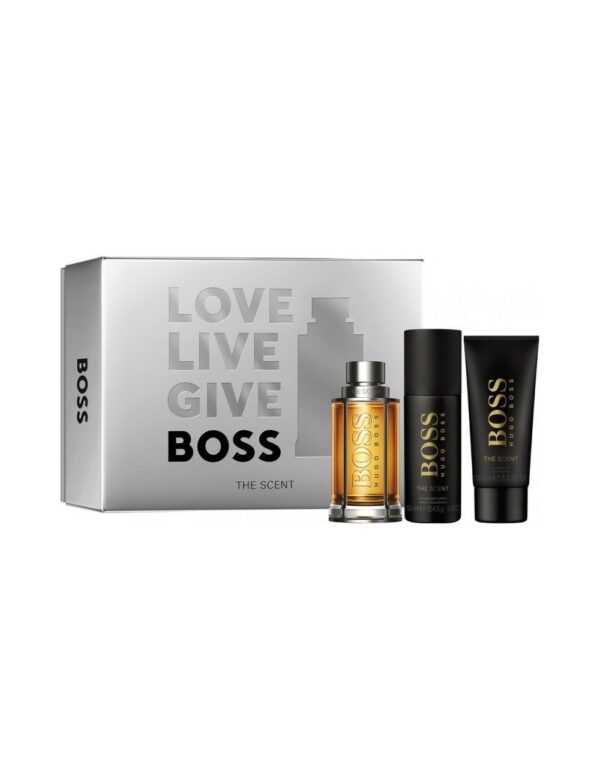 הוגו בוס דה סנט אדט מארז בושם לגבר 3 מוצרים Hugo Boss De Scent EDT Set