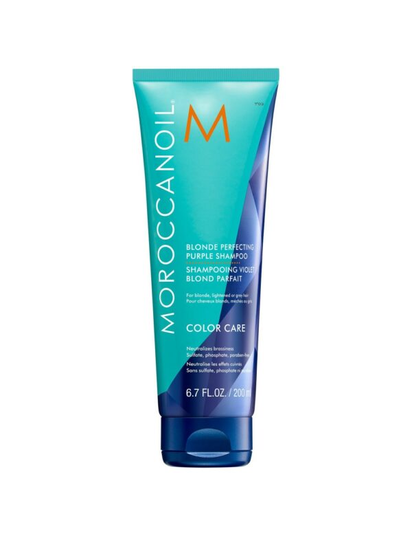 מורוקן אויל שמפו סילבר 200 מ"ל Moroccanoil Blonde Perfecting Purple Shampoo 200mlצך