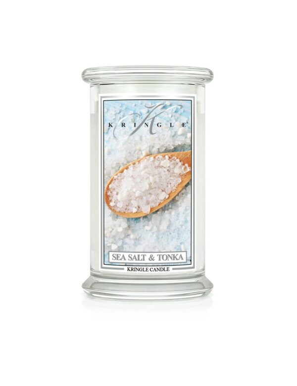 קרינגל קנדל נר ריחני סי סלט טונקה 623גרם KRINGLE CANDLE SEA SALT TONKA 623G