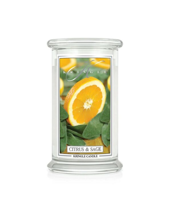 קרינגל קנדל נר ריחני ציטרוס סייג' 623גרם KRINGLE CANDLE CITRUS SAGE 623G