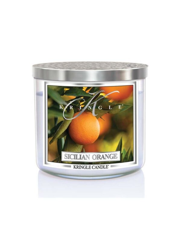 קרינגל קנדל נר ריחני סיציליאן אורנג' 411גרם KRINGLE CANDLE SICILIAN ORANGE 411G