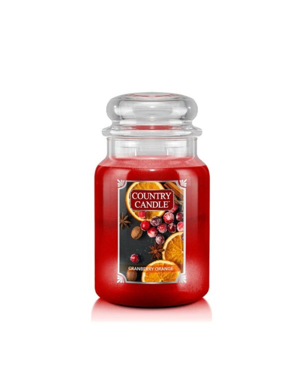 קאנטרי קנדל נר ריחני קרנברי אורנג' 680גרם COUNTRY CANDLE CRANBERRY ORANGE 680G